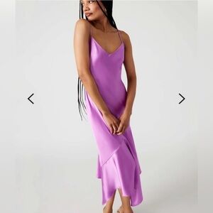 Steve Madden Purple Satin Midi Dress